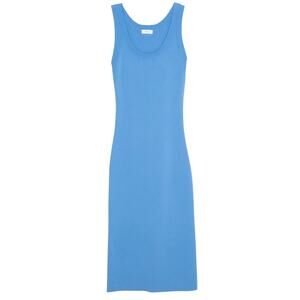 A.L.C. Emily Blue Sleeveless Rib Knit Tank Midi Dress